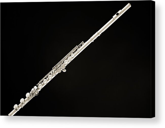 Flute Acrylic Print featuring the photograph Silver Flute by M K Miller