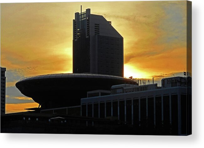 Singapore Acrylic Print featuring the photograph Singapore Sunset by Ron Kandt