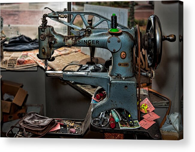 Machine Acrylic Print featuring the photograph Singer 29K71 by Christopher Holmes