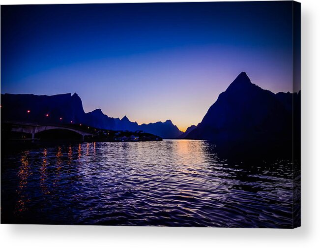 Norway Acrylic Print featuring the photograph Sinset over Lofoten islands by Kristina Jakubikova