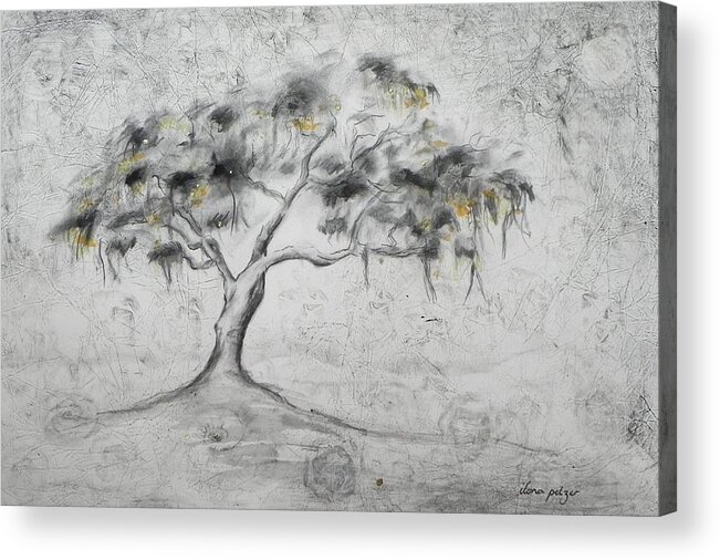 Tree Acrylic Print featuring the painting Sjambokpos by Ilona Petzer