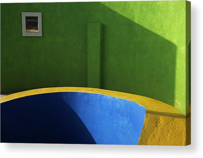 Abstract Acrylic Print featuring the photograph SKC 0305 Fundamental Colors by Sunil Kapadia