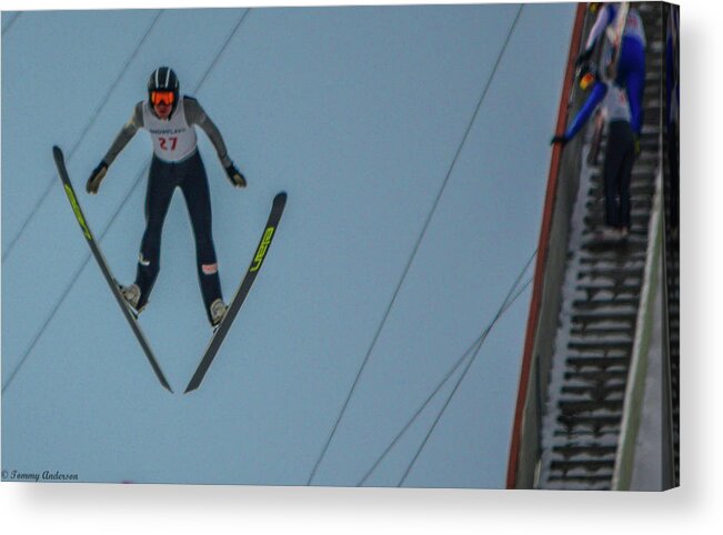 Ski Jumper Acrylic Print featuring the photograph Ski Jumper 2 by Tommy Anderson