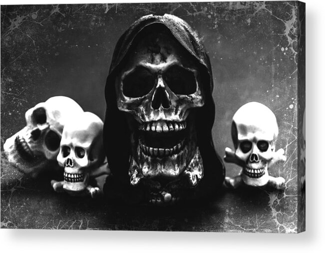  Halloween Acrylic Print featuring the photograph Skulls by Martina Fagan
