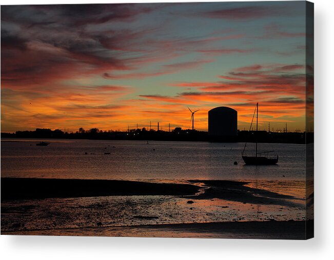 Sunset Acrylic Print featuring the photograph Sky Steals the Show by Ellen Koplow