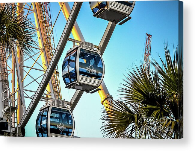 Myrtle Beach Acrylic Print featuring the photograph Sky Wheel Sunset by David Smith