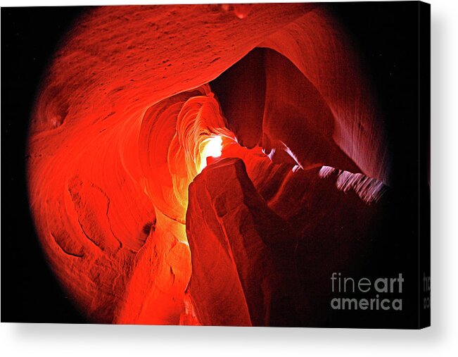  Acrylic Print featuring the digital art Slot Canyon 1 by Darcy Dietrich