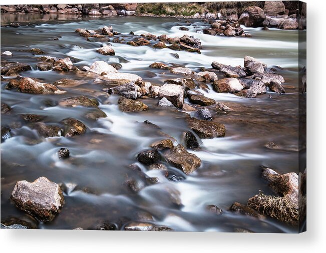 River Acrylic Print featuring the photograph Slow Flow by Mike Stephens