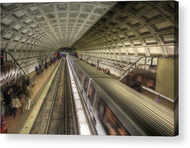 Smithsonian Acrylic Print featuring the photograph Smithsonian Metro Station by Shelley Neff