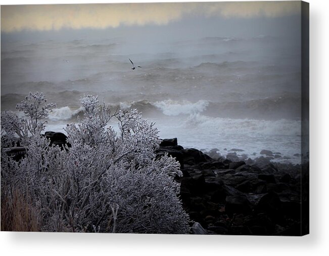 Ocean Acrylic Print featuring the photograph Smoke On The Water by Sue Long