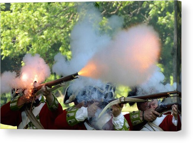 Guns Acrylic Print featuring the photograph Smoking Guns by Charles HALL