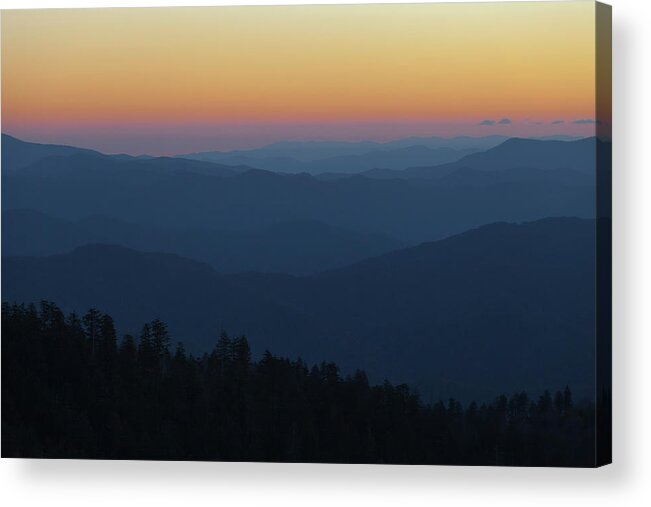 Mountains Acrylic Print featuring the photograph Smoky Mountains Sunrise by Scott Slone
