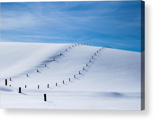 Mountain Acrylic Print featuring the photograph Snow Covered Pasture by Sean Allen