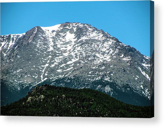 Snow God Politics Parks Usa America Landscape Outdoors Hiking Backpacking Nature Will Burlingham Acrylic Print featuring the photograph Snow in July by Will Burlingham