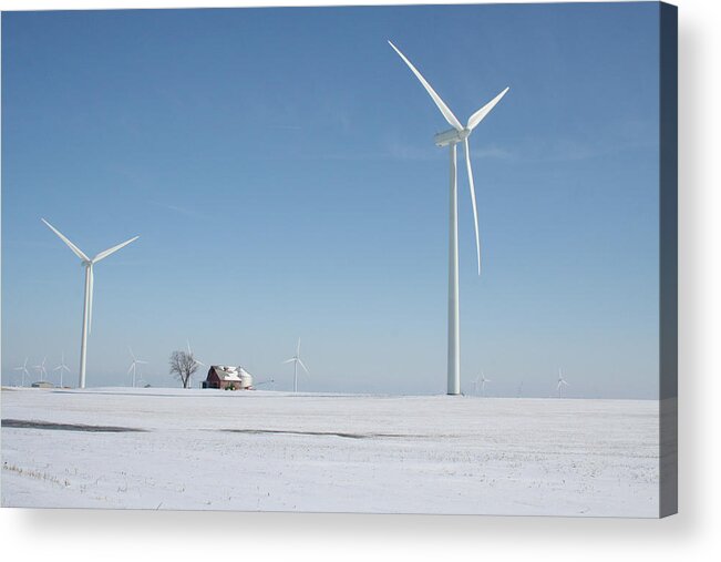 Snow Turbines Acrylic Print featuring the photograph Snow Turbines by Dylan Punke