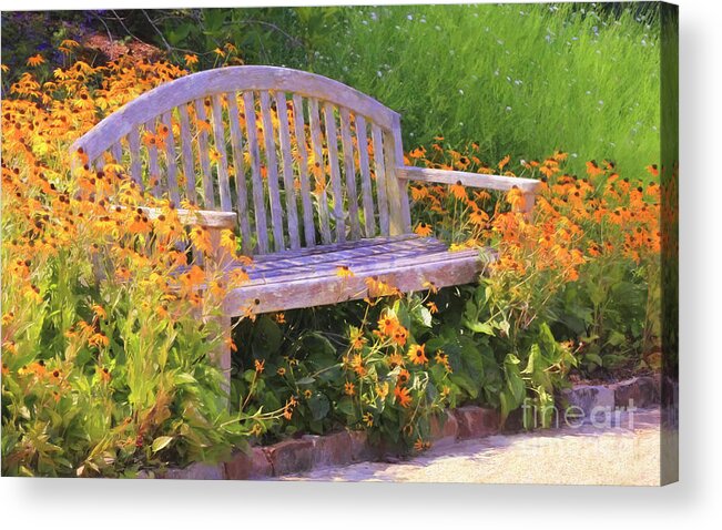 Bench Acrylic Print featuring the photograph Solitude by Ola Allen