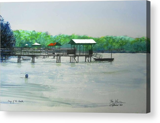 Bluffton Acrylic Print featuring the painting Song of the South by Tim Johnson