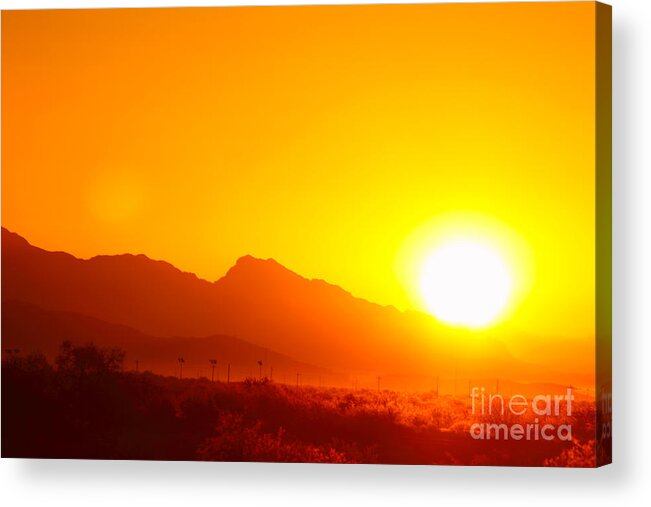 Arizona Acrylic Print featuring the photograph Sonoran Desert Sunrise by Max Allen