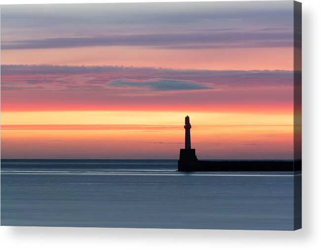 Aberdeen Acrylic Print featuring the photograph South Breakwater at Dawn by Veli Bariskan