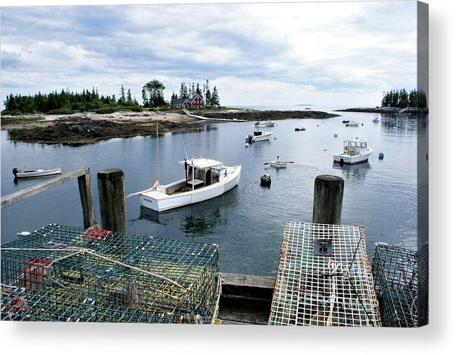 Ocean Acrylic Print featuring the photograph Southport Maine by Lois Lepisto