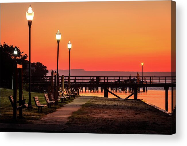 Southport Acrylic Print featuring the photograph Southport Waterfront Park Sunrise by Nick Noble