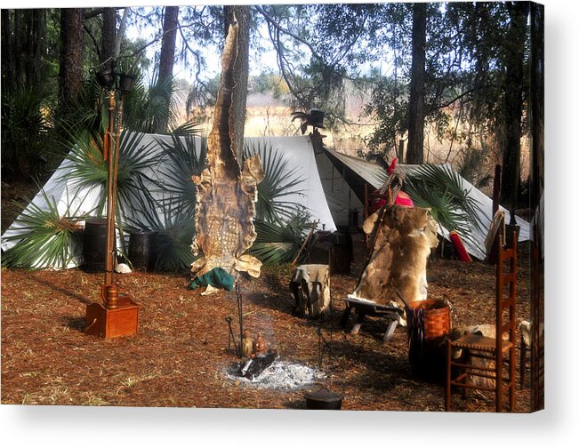 Seminole Indian Camp Acrylic Print featuring the photograph Sp20 by David Lee Thompson