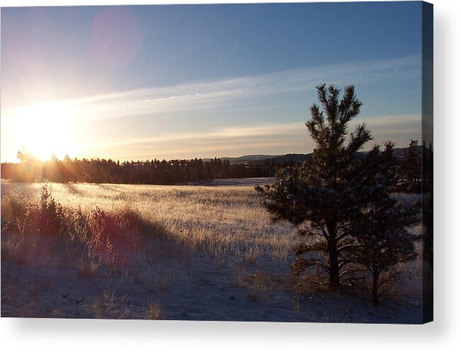 Prairie Acrylic Print featuring the photograph Sparkly Morning by JK Dooley