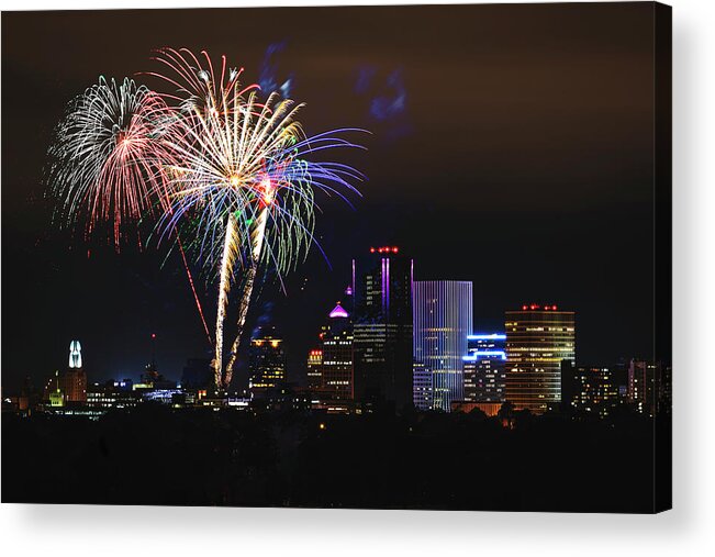 Fireworks Acrylic Print featuring the photograph Spectacular Celebration by Joann Long