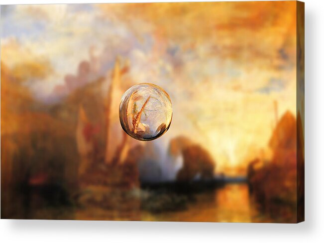 Abstract In The Living Room Acrylic Print featuring the digital art Sphere 11 Turner by David Bridburg