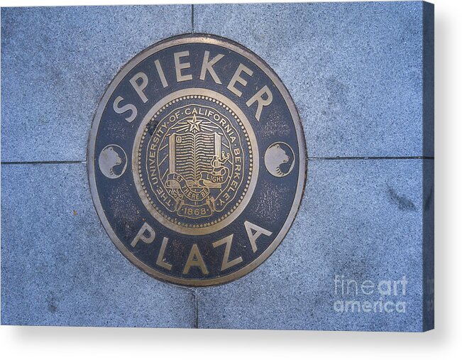 Wingsdomain Acrylic Print featuring the photograph Spieker Plaza Monument at University of California Berkeley DSC6305 by San Francisco