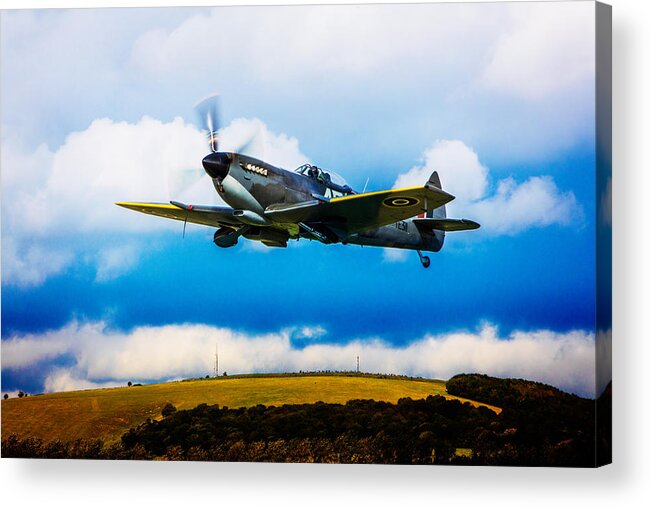 Spitfire Acrylic Print featuring the photograph Spitfire Mk XVI TE311 by Chris Lord