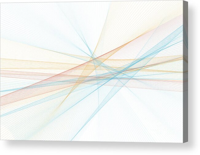 Abstract Acrylic Print featuring the digital art Sport Computer Graphic Line Pattern by Frank Ramspott