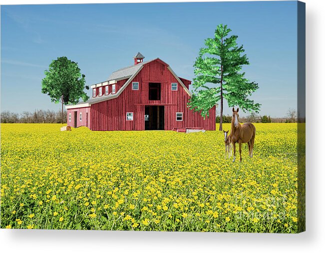 Spring Acrylic Print featuring the photograph Spring on the Farm by Bonnie Barry