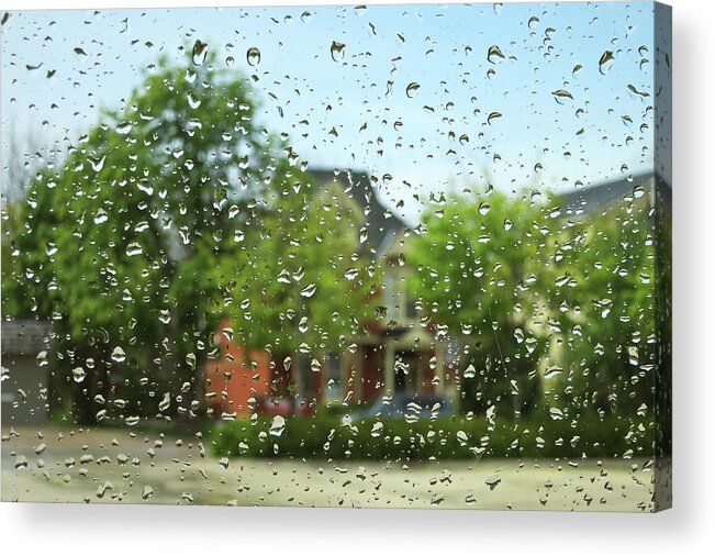 Spring Acrylic Print featuring the photograph Spring rain by Tatiana Travelways
