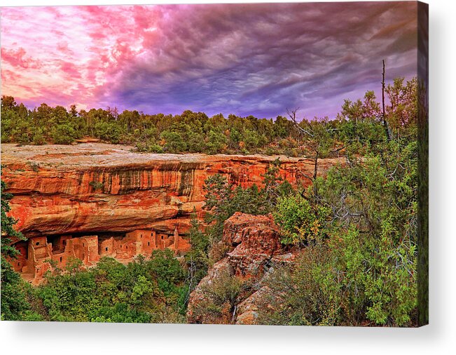 Spruce Tree House Acrylic Print featuring the photograph Spruce Tree House at Mesa Verde National Park - Colorado by Jason Politte