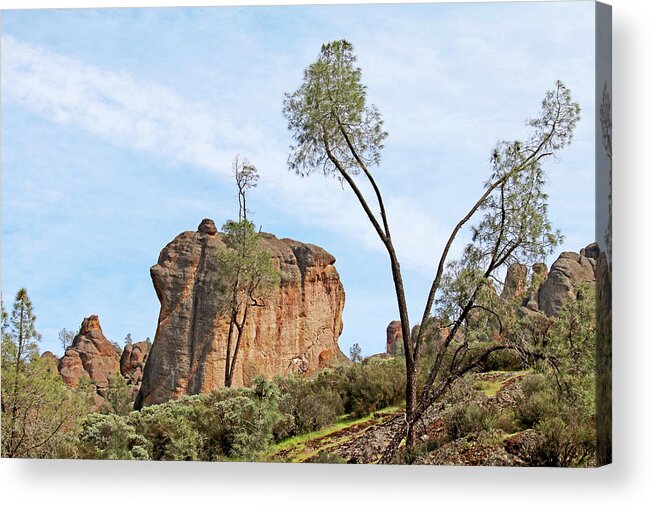 Pinnacles National Park Acrylic Print featuring the photograph Square Rock Formation by Art Block Collections