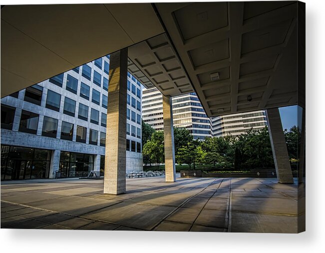 Architecture Acrylic Print featuring the photograph Squares of Architecture in color by Sven Brogren