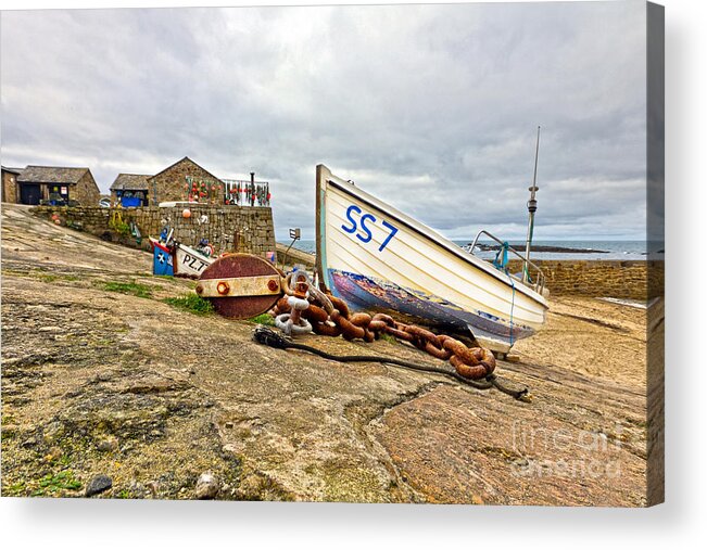 Ss7 Acrylic Print featuring the photograph SS7 Sennen Cove Cornwall by Terri Waters