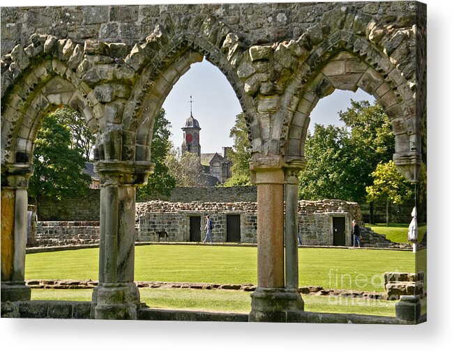 Cloister Acrylic Print featuring the photograph St. Andrew's Cathedral. Cloister. by Elena Perelman