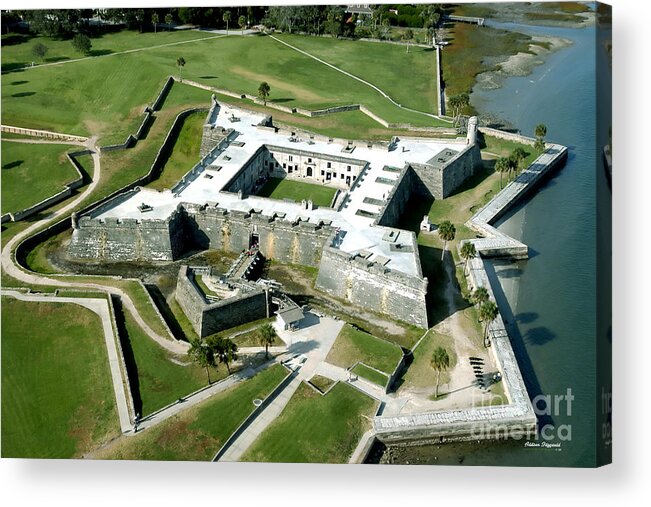 St Augustine Acrylic Print featuring the painting St Augustine Fort - Castillo De San Marcos by Addison Fitzgerald