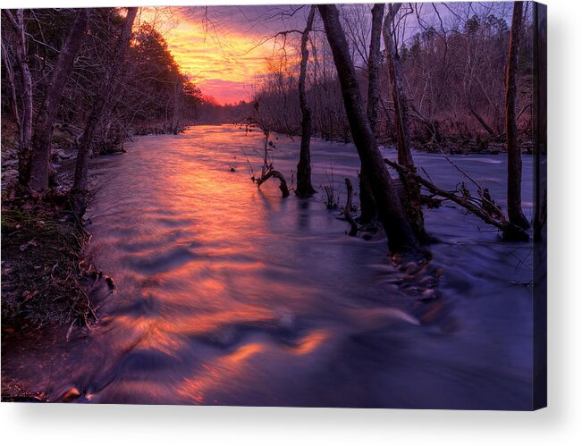 Dawn Acrylic Print featuring the photograph St. Francois River by Robert Charity
