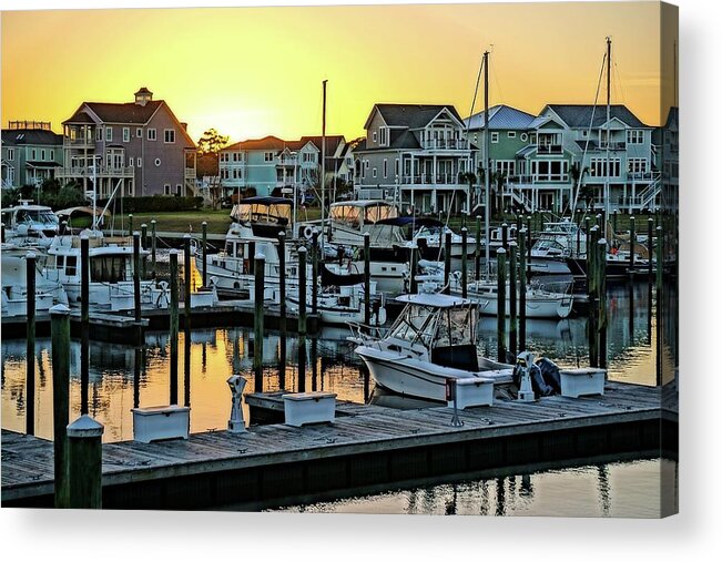 St. James Acrylic Print featuring the photograph St. James Marina Sunset by Don Margulis