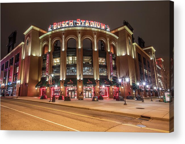 Baseball Acrylic Print featuring the photograph St Louis Busch Stadium by John McGraw