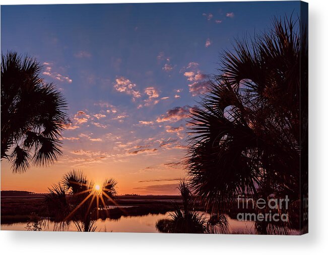 Sunrises Acrylic Print featuring the photograph St. Marks National Wildlife Refuge Sunrise by DB Hayes