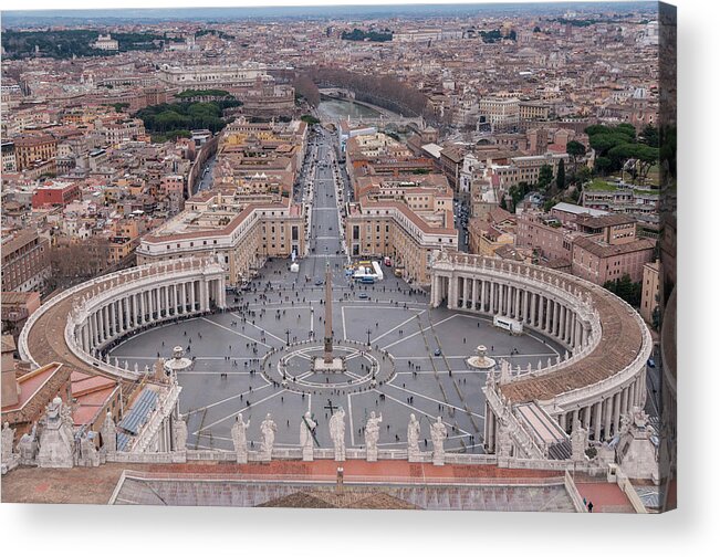 St. Peter's Square Acrylic Print featuring the photograph St. Peter's Square by Sergey Simanovsky