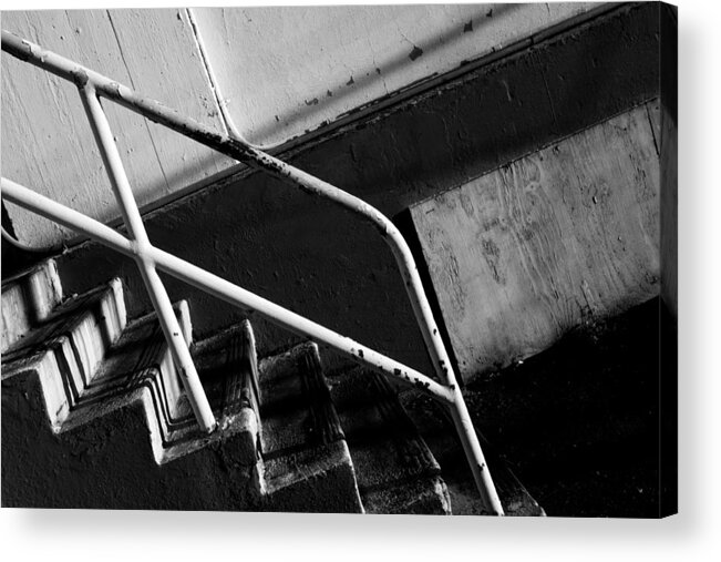 Wall Acrylic Print featuring the photograph Stair Wall And Shadows by Catherine Lau