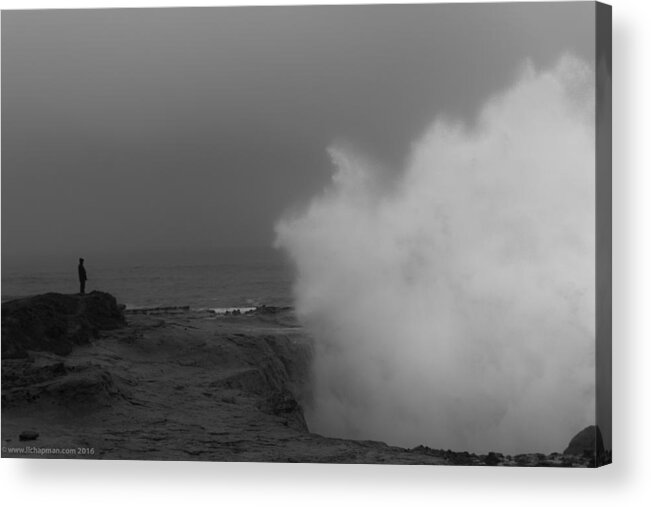 Splash Acrylic Print featuring the photograph Standing against Nature by Lora Lee Chapman