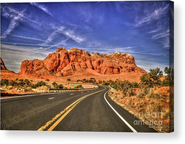 Reid Callaway Horseshoe Bend Acrylic Print featuring the photograph Standing In The Road Grand Canyon Butte Page Arizona Art by Reid Callaway