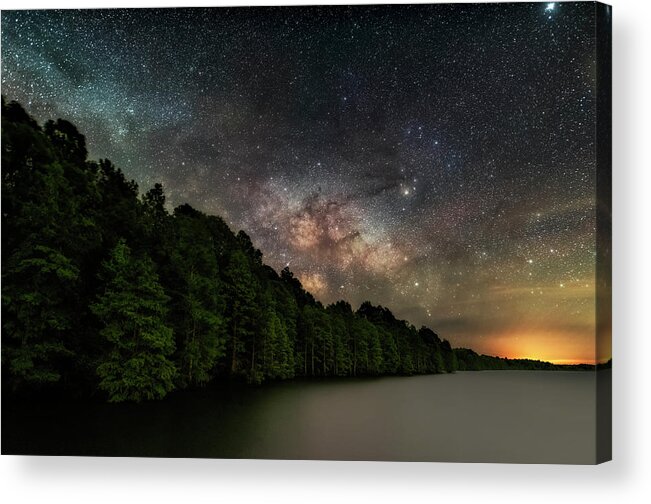 Starlight Swimming Acrylic Print featuring the photograph Starlight Swimming by Russell Pugh