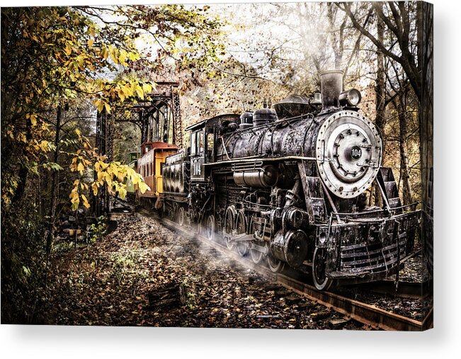 Appalachia Acrylic Print featuring the photograph Steam Train's Coming by Debra and Dave Vanderlaan